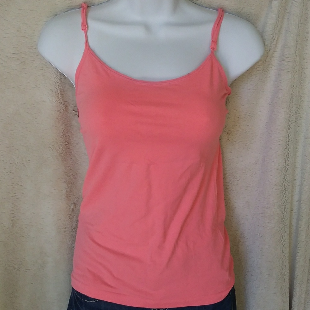 Pink spaghetti strap tank